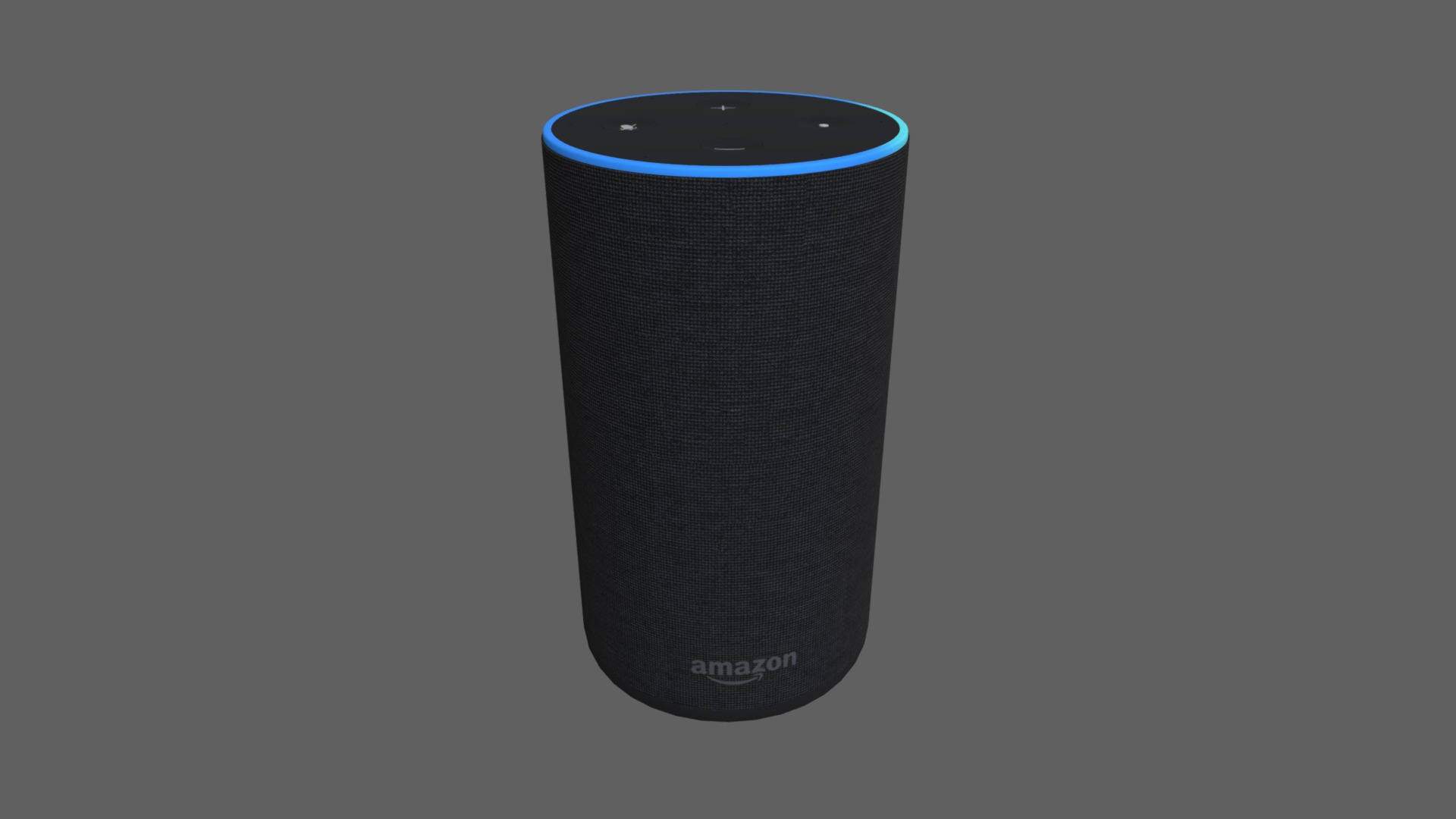 3D model Amazon echo new black - This is a 3D model of the Amazon echo new black. The 3D model is about a black cylindrical object.