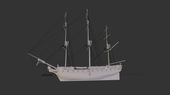 Hms Surprise Papercraft Standing Rig 3D Model