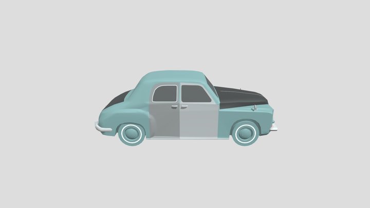 Rover P4 75 Cyclop 1949 lowpoly for 3D-printing