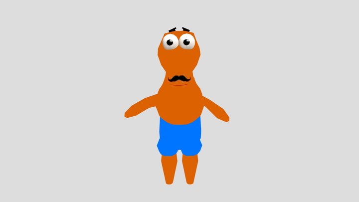 Patrick Neighbor With Moving Limbs 3D Model