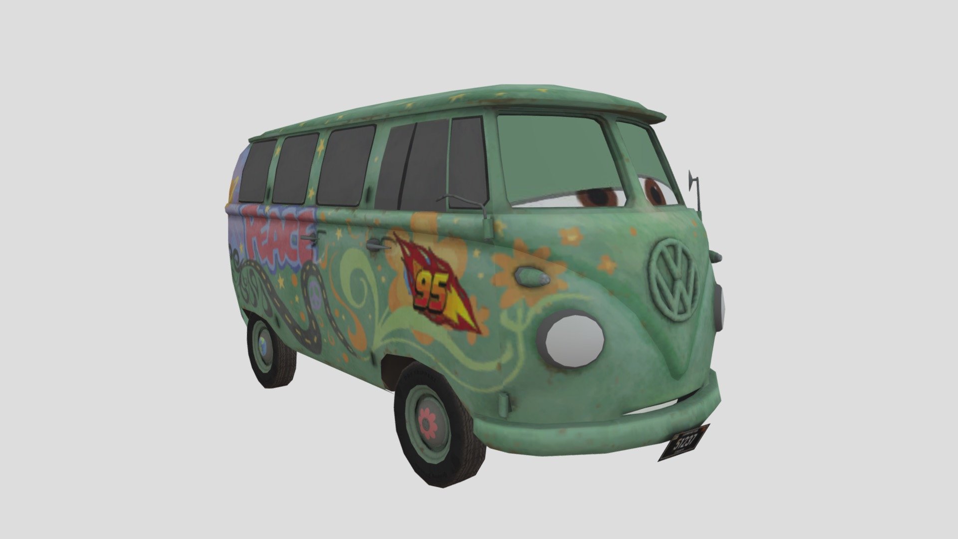 Wii Cars 2 - Filmore - Download Free 3D model by SMF Features Developed