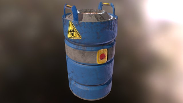 Sci-Fi Barrel 3D Model