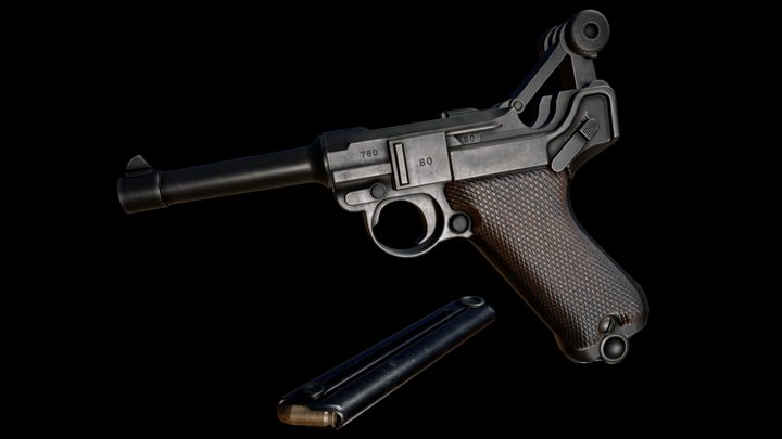Luger P08 (Parabellum Pistol) 3D Model