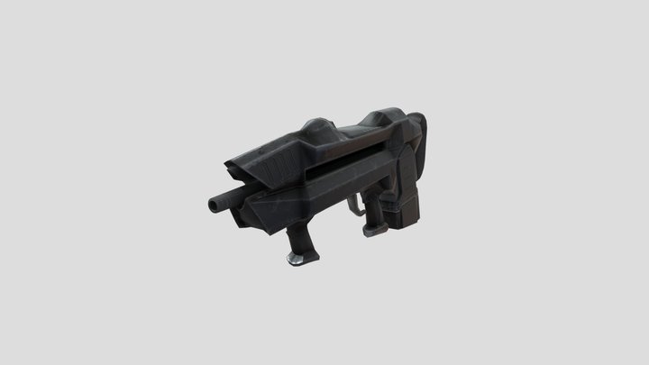 Sci-Fi Rifle WIP 3D Model