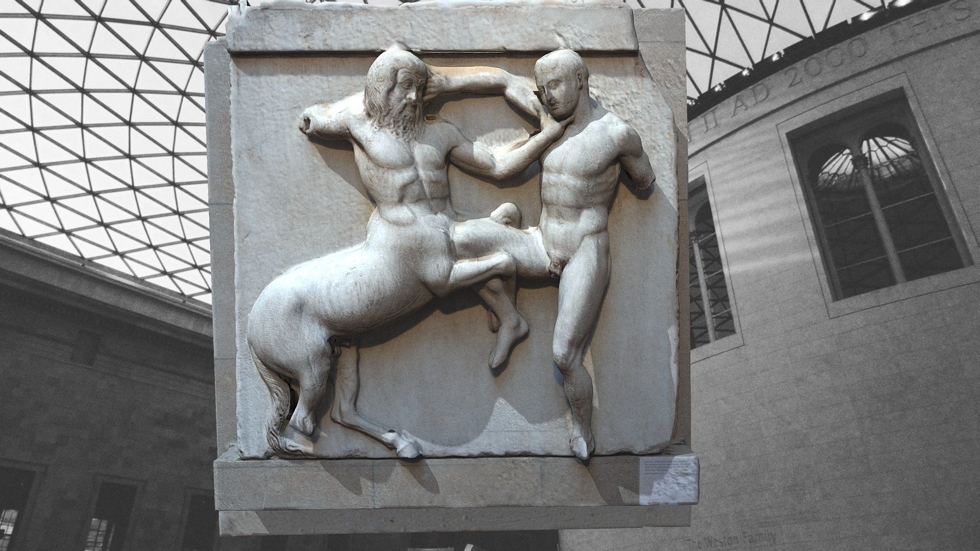 CENTAUR AND LAPITH - Metopes of the Parthenon