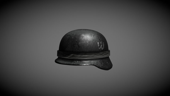 Waffen SS Infantry helmet 3D Model