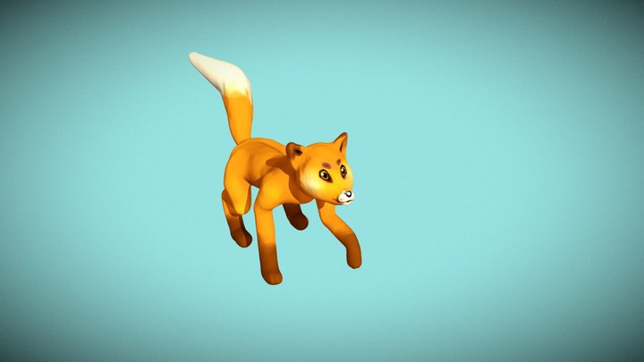 Fox spirit animal 3D Model