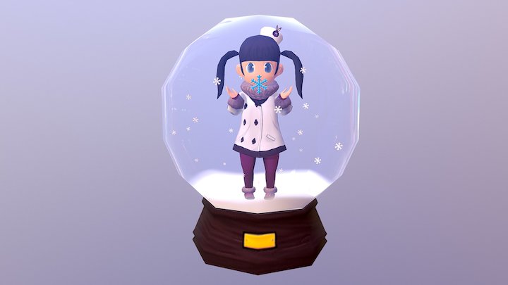 Girl in the Snowglobe 3D Model