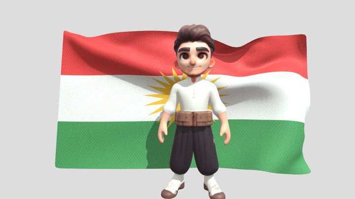 Kurdish Peshmarga (solider) 3D Model