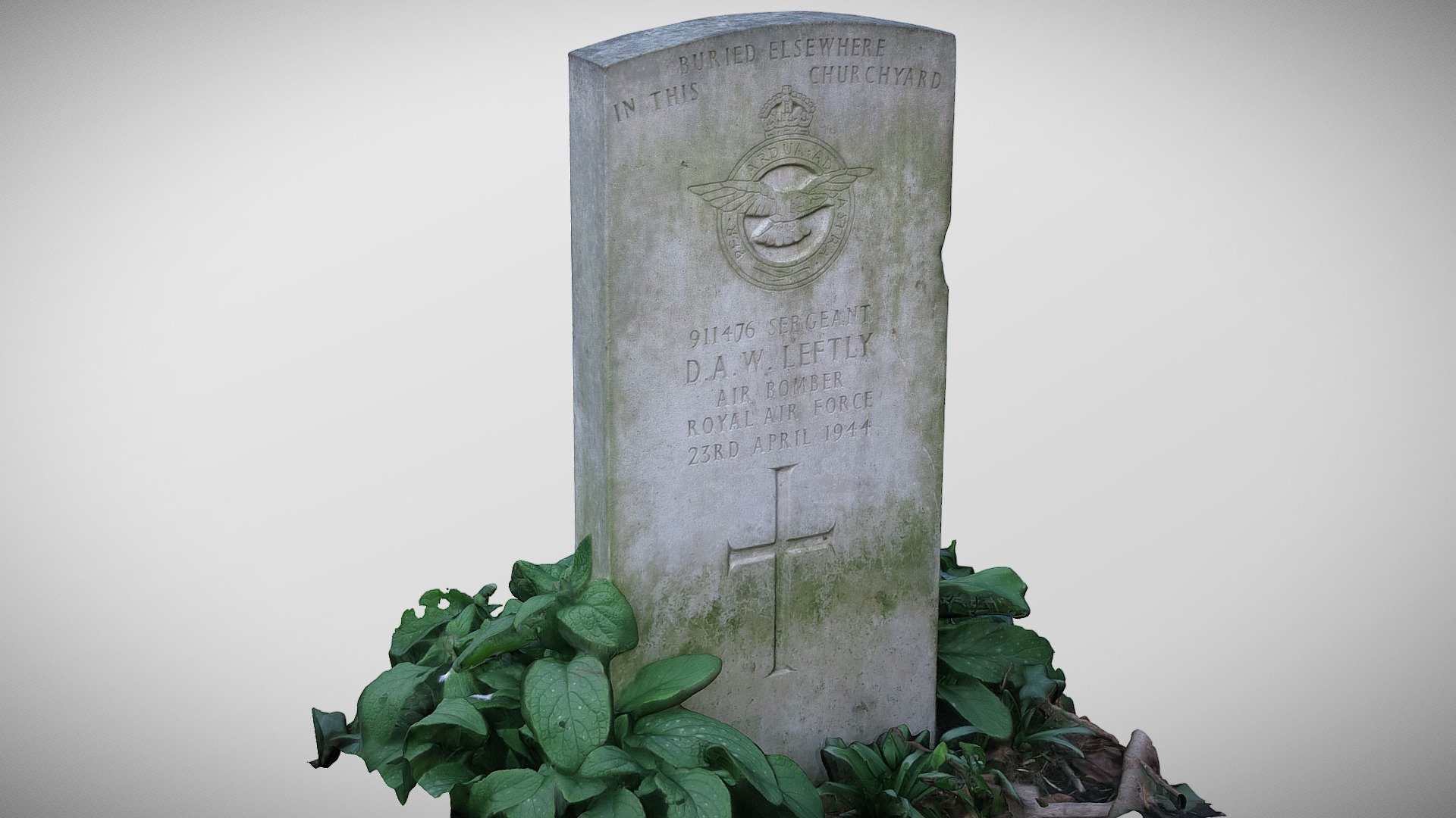 Sergeant Donald A W Leftly RAF Volunteer Reserve — Sketchfab embed 3D viewer