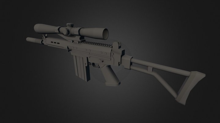 SA58 Para Tactical 3D Model