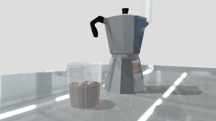 Cafetera italiana 3D Model