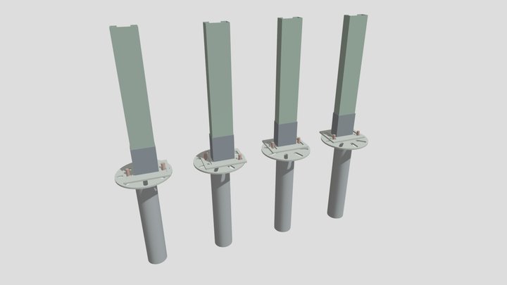 dimenzionisanje oslonacke veze bez dodatne ploce 3D Model