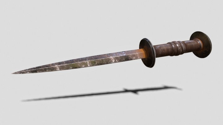 Rondel Dagger 3D Model