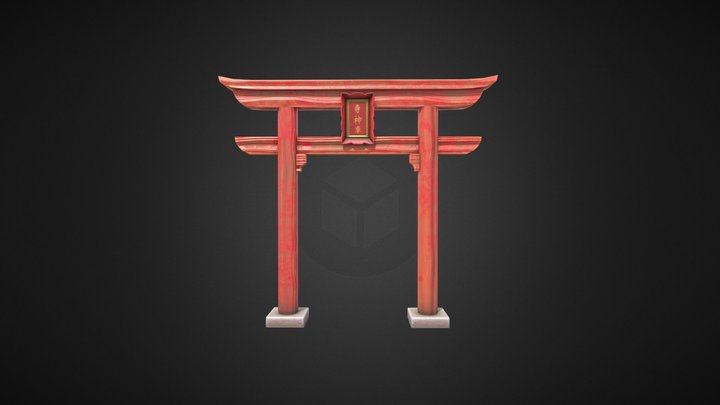 Japanese Torii gate 3D Model