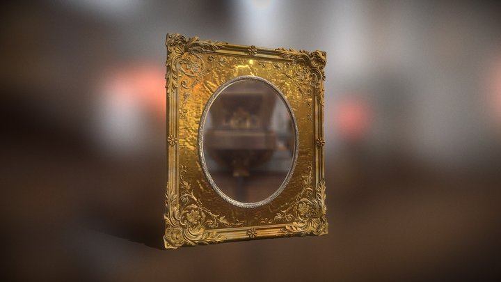 Mirroir baroque carré – Kostenloses 3D-Modell STL