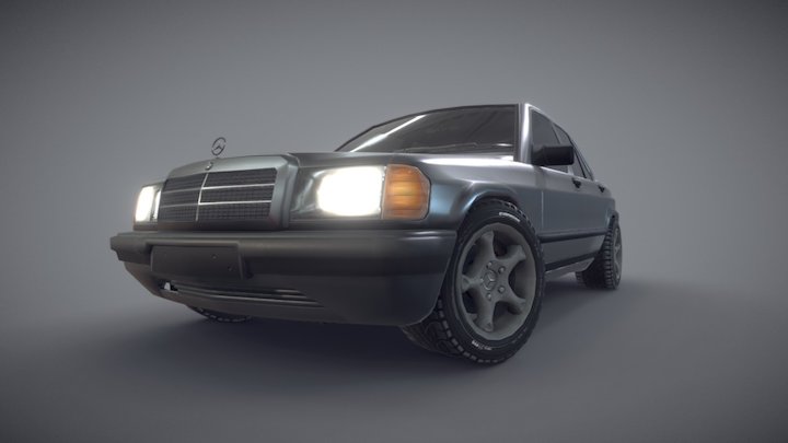 Mercedes-Benz W201 3D Model