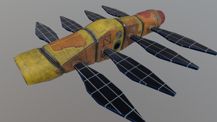 SCIFI SpaceShip RefineryShip 3D Model