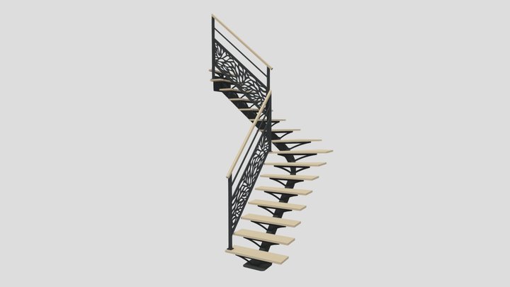 Stair - Design - Metal 3D Model