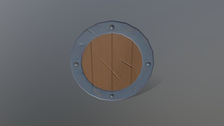Baked Shield Prop 3D Model
