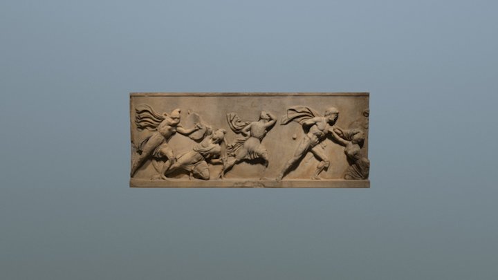 Relieve con amazonomaquia 3D Model