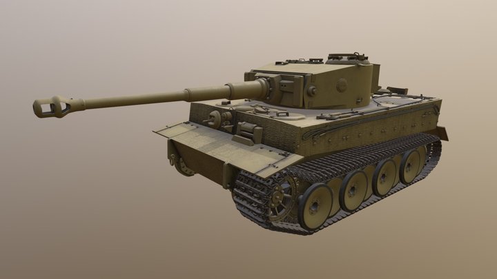 Tiger I material test 3D Model