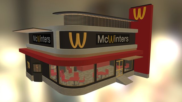 McWinters Fast Food Restaurant 3D Model