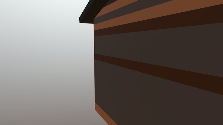 1 bed log cabin simple 3D Model