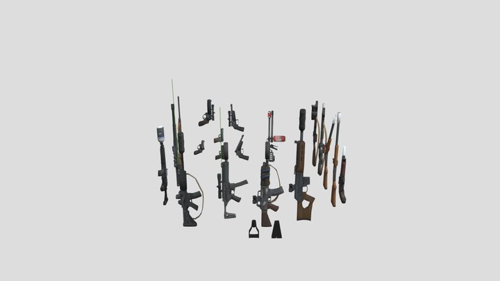 Project Zomboid The last of us Firearms 3D Model