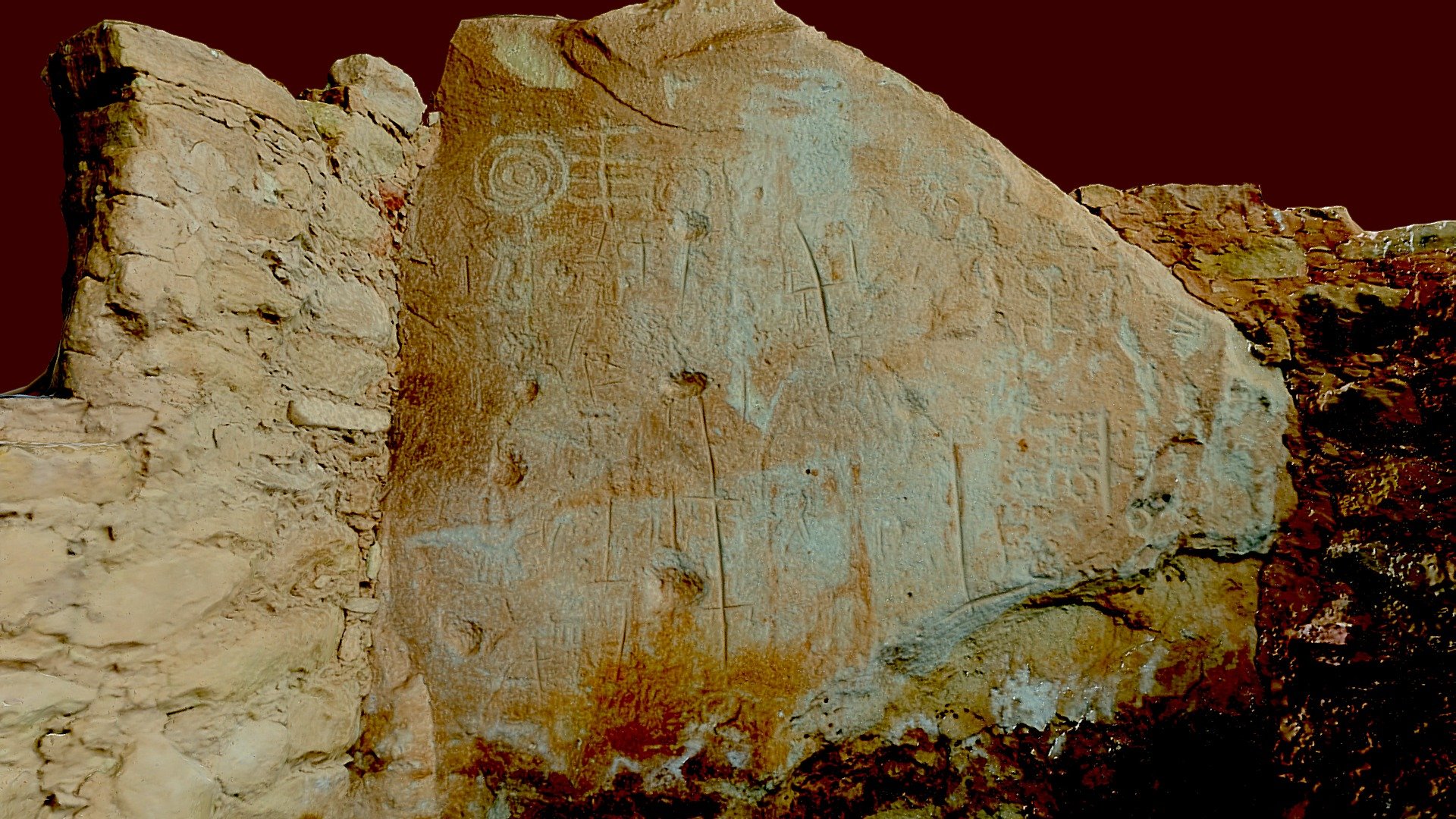 Chetro Ketl Pueblo Petroglyphs Chaco Canyon, NM - Download Free 3D ...