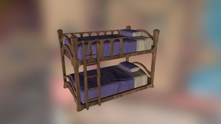 Bunk Bed Low 3D Model