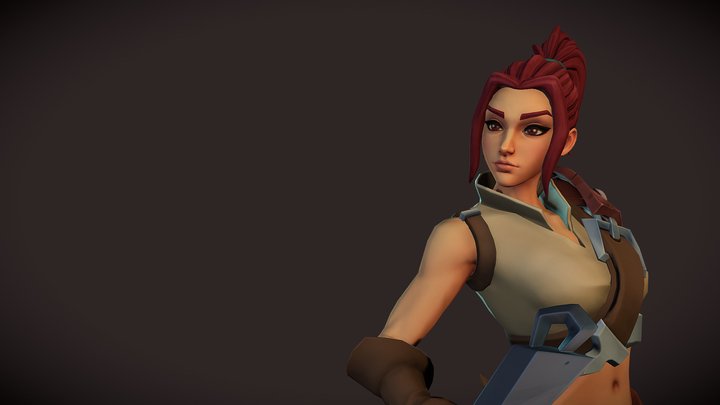 HumanFemaleWarrior 3D Model