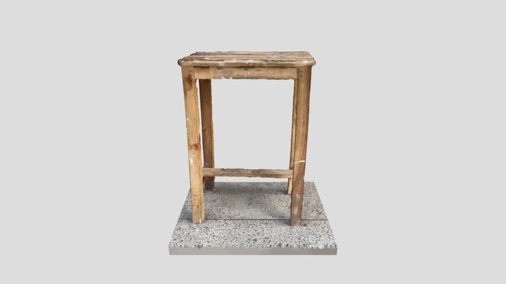 Wooden stool 3D Model