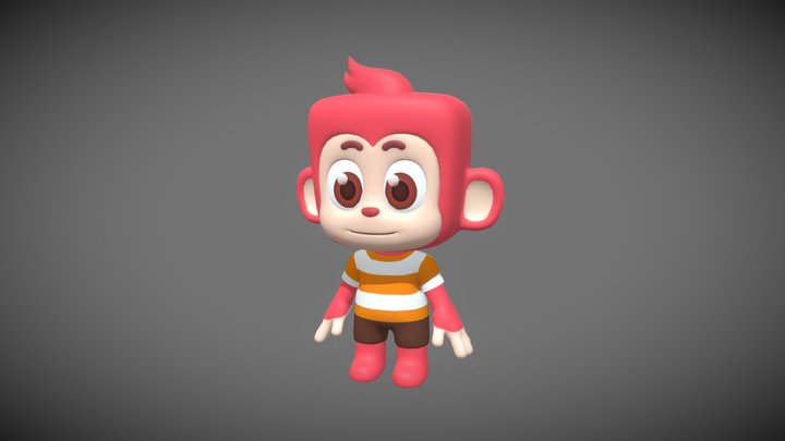 方块猴 3D Model