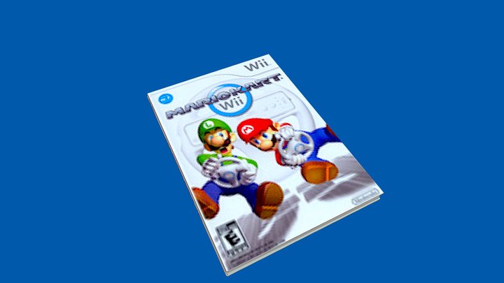 Mario Kart Wii Game Disc Box 3D Model
