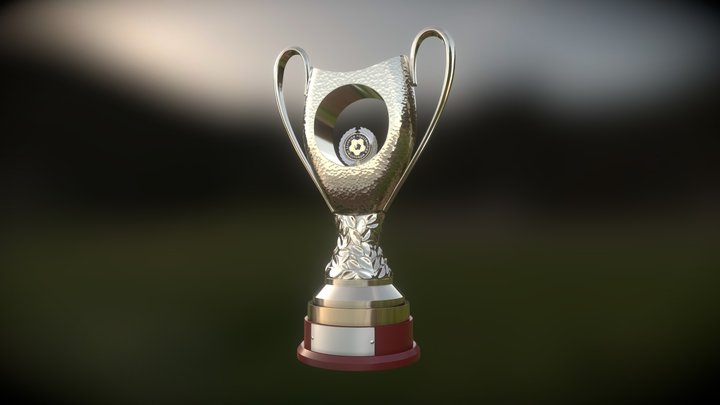 Greek Soccer Trophy: Exquisite 3d replica 3D Model