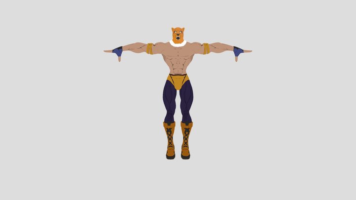 Tekken King Rigged - Anime Model 3D Model