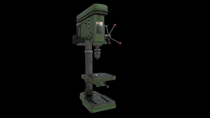 Old Enco Drill Press 3D Model