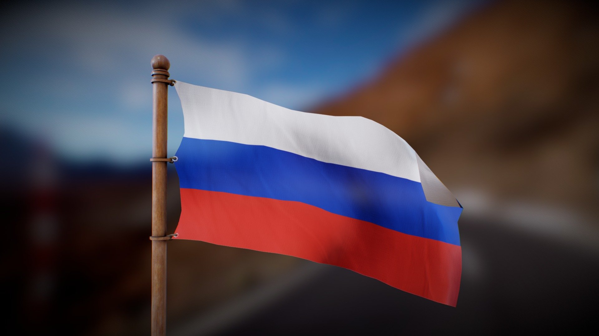 Bandeira da Rússia animada Modelo 3D - TurboSquid 1614458