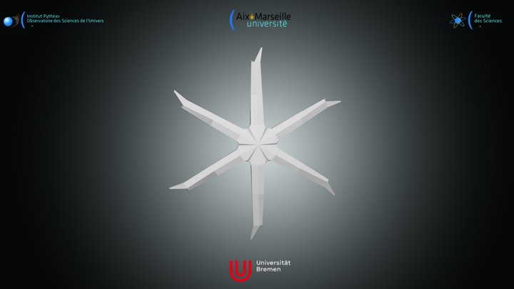Nannofossile - Discoaster calcaris – Modello 3D gratuito STL