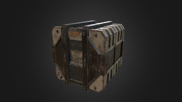 Sic-fi Crate 4 (free model and texture) 3D Model