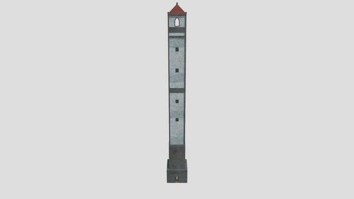 Attack on Titan Medieval Watch Tower 3D Model
