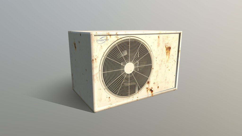 Air Conditioner Low Poly Textured Game Asset