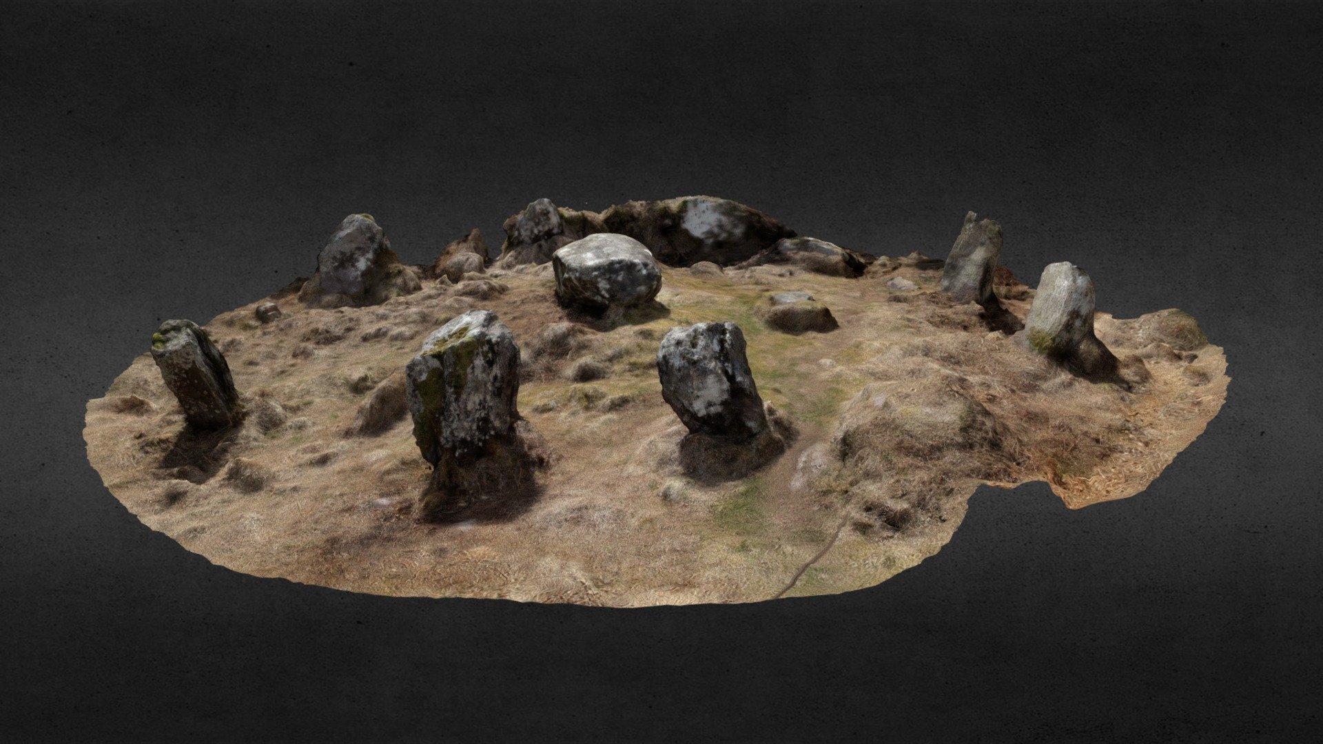 Uragh West Stone Circle and Boulder Burial — Sketchfab embed 3D viewer