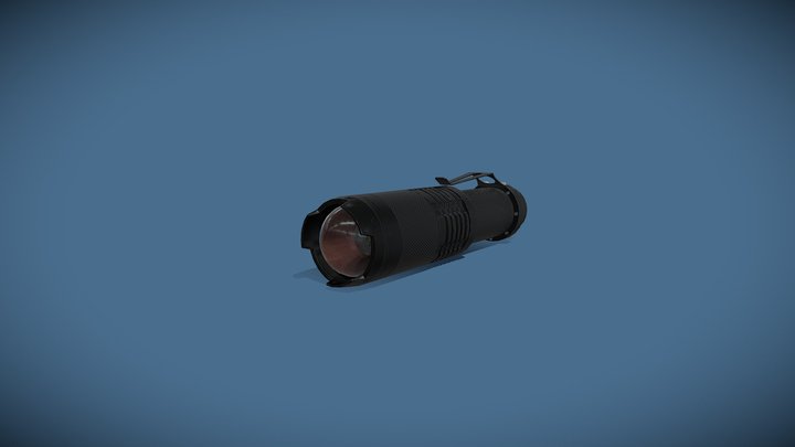Flashlight Low-Poly(Game-Ready) 3D Model