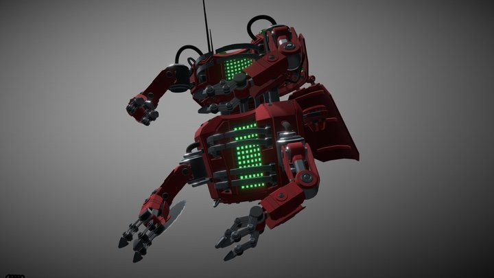 Drone repairman X-DRR-011-S (Series Mech-Future) 3D Model