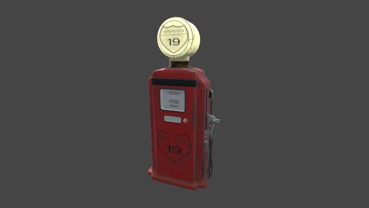 Old Gas Pump 3D Model