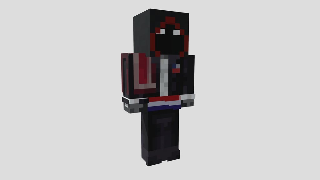 BadBoyHalo 3D Model – Minecraft Style Character