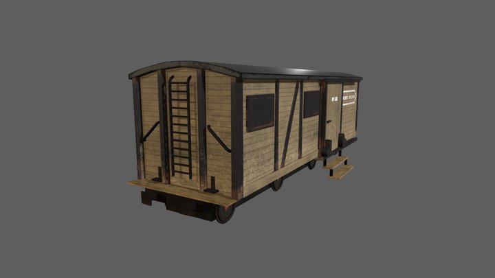 Cargo wagon 3D Model