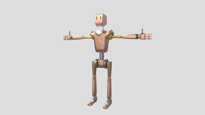 steampunk robot (not rigget) 3D Model